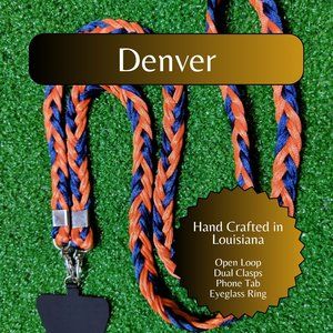 Braided Universal Phone Lanyard, Sports Team Colors, Denver Football